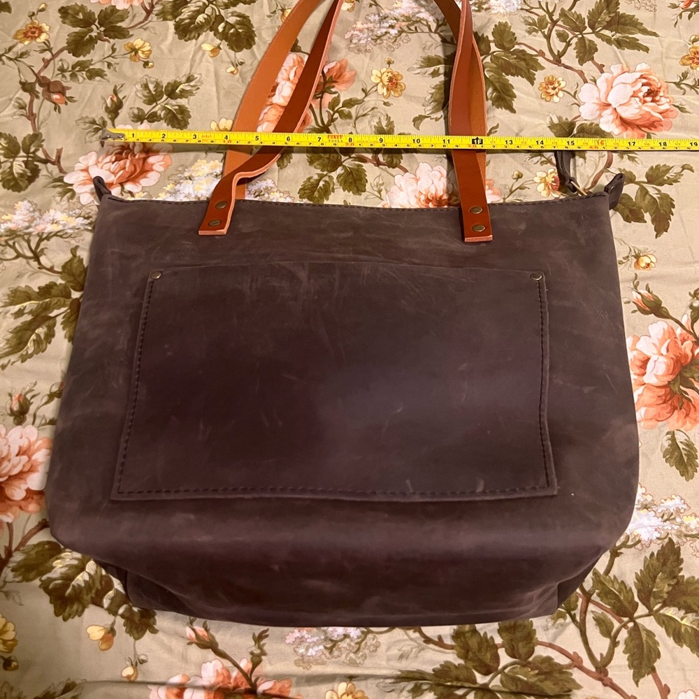 🦄 Portland Leather Goods tote, true unicorn color groupie gray. 🦄